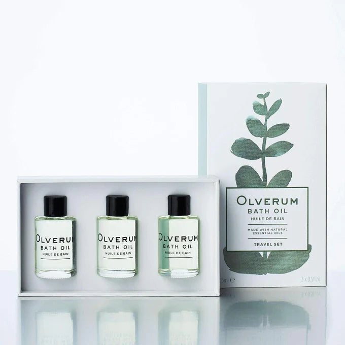 Olverum Bath oil travel set of 3  x 15 ml