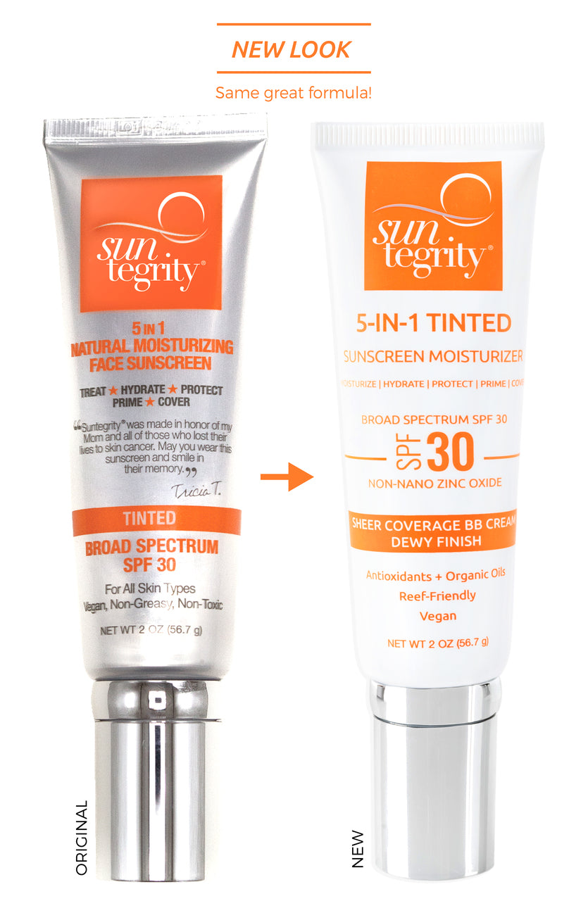 Suntegrity "5 In 1" Natural Moisturizing Face Sunscreen - Tinted , Broad Spectrum SPF 30 - Medium